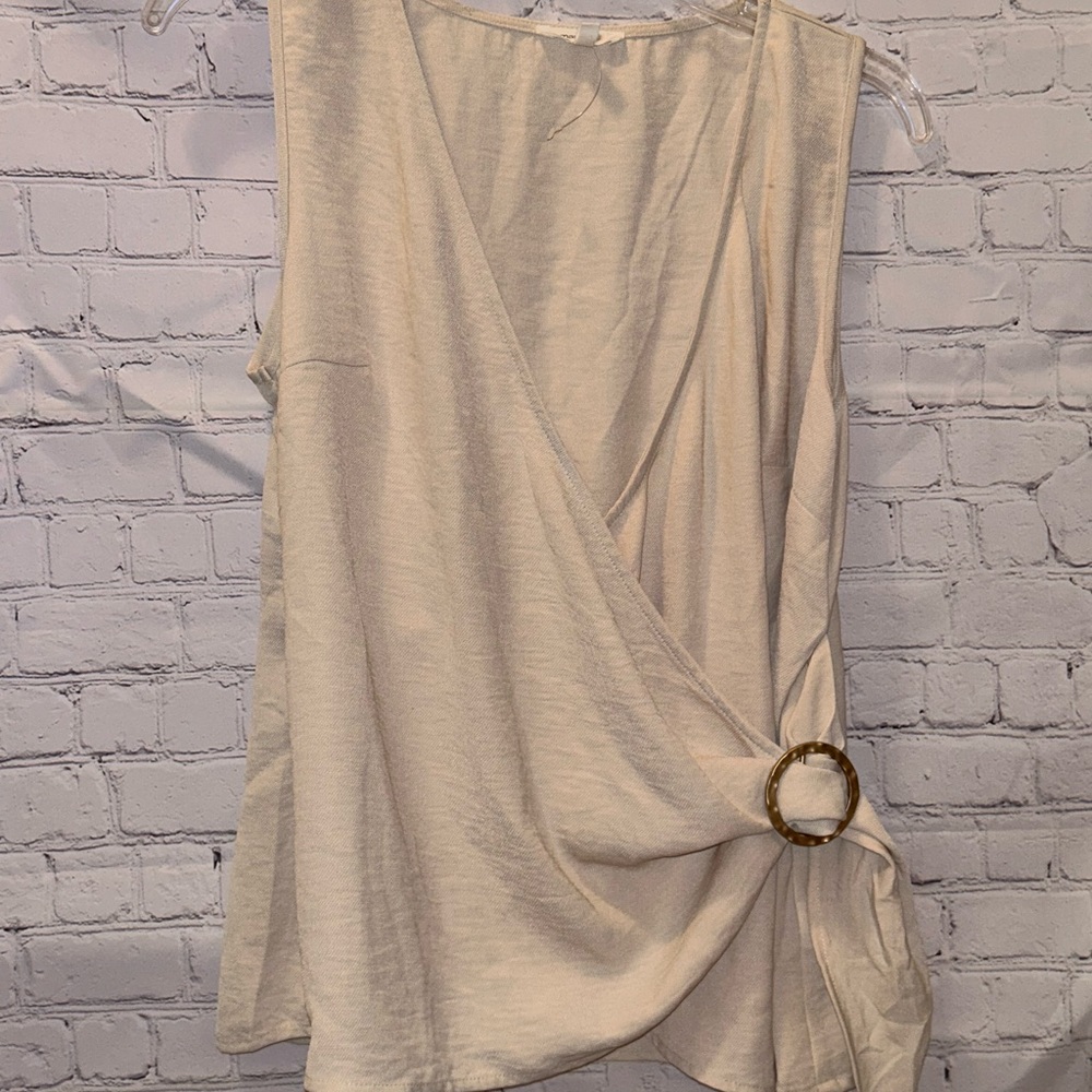 New never work ivory dressy tank top